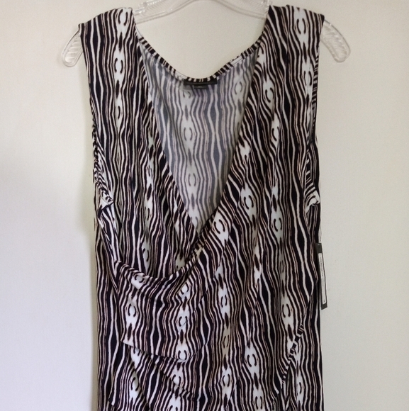 Worthington tribal print surplice ruched midi dress women's size XL - Picture 1 of 9